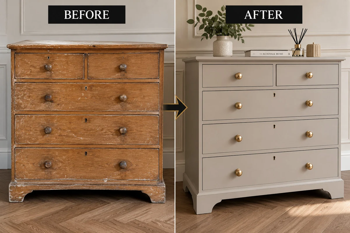 Chest of drawers colour inspiration, natural timber to a neutral finish